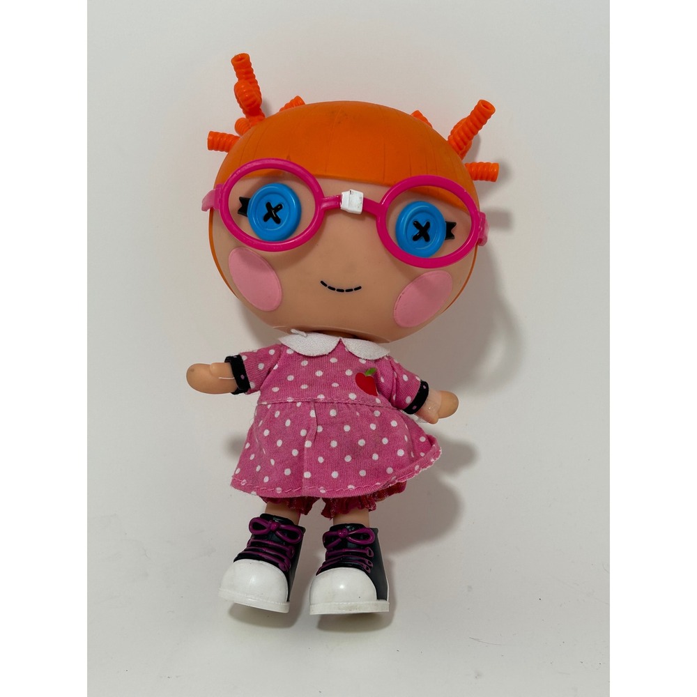 Lalaloopsy‎ Bea Spells-a-Lot Doll Orange Hair Pink Polka Dot Dress Glasses